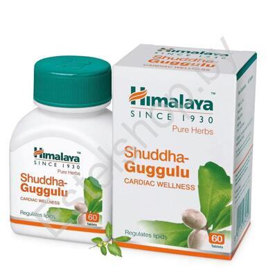 Shuddha Guggulu HIMALAYA Шуддха Гуггулу Шуддха Гуггул против холестерина (Shuddha Guggulu) (Здоровые Сосуды), 60 таб